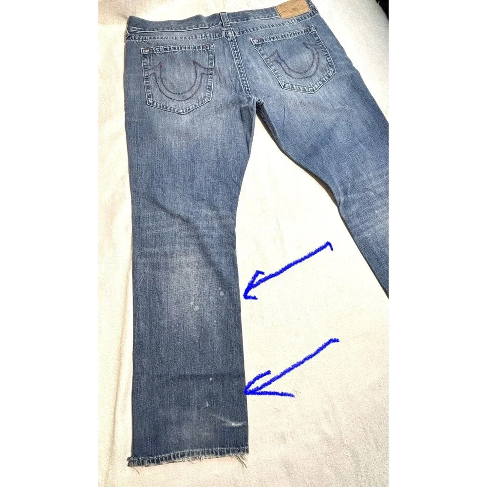 True Religion Rickie Straight Jeans Men’s Size 42 Medium Wash w/ Flap Pockets